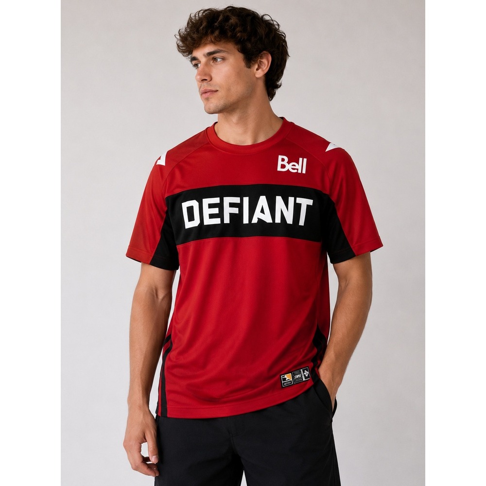 NWT Overwatch League Toronto Defiant Jersey Mens Medium Red Esports Gaming Shirt